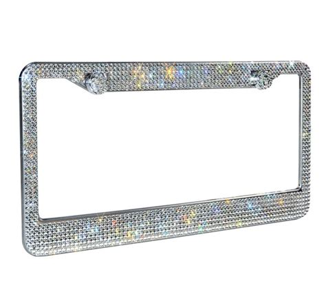 Handcrafted Bling License Plate Frames for Women, Men | 1 Pack ...