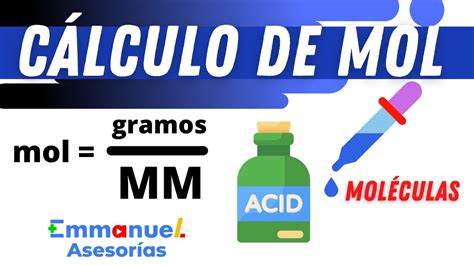 Cálculo De Moles Y Gramos Muchos Ejercicios Paso A Paso Youtube