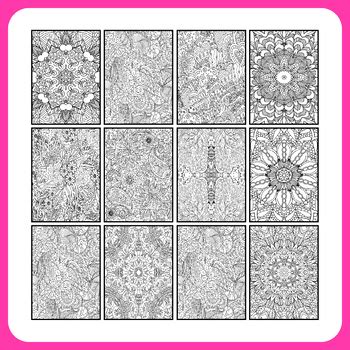 Mindfulness mandalas Calm coloring pages by printable by houari | TPT