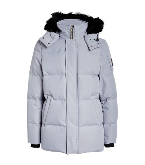 Moose Knuckles Shearling Trim 3q Cloud Puffer Jacket Blue Editorialist