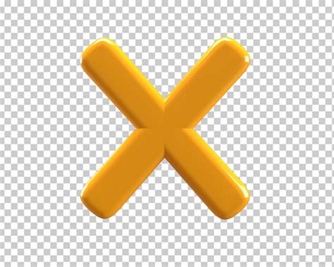 Premium Psd False X Wrong Icon 3d