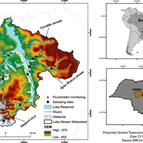 Location Of Lshb With Principal Watercourses Hydrologically