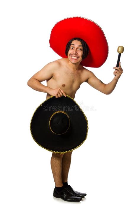 The Naked Mexican Man Isolated On White Stock Photo Image Of Hispanic Exhibitionism 73712230