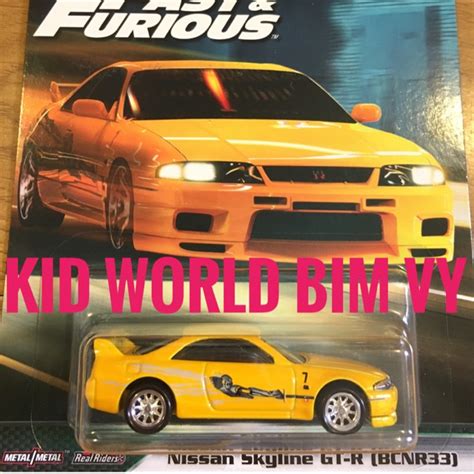 Xe mô hình Hot Wheels Premium Original Fast Furious Series Nissan Skyline GT R BCNR