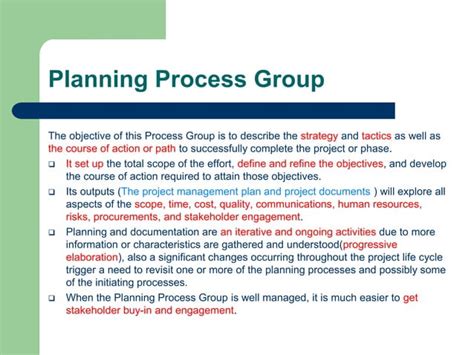 Pmbok 5th Planning Process Group Part One
