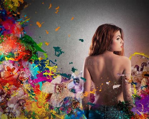 Floral Femininity Stock Image Image Of Nude Attractive