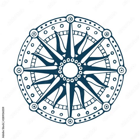 Vintage Nautical Compass Rose