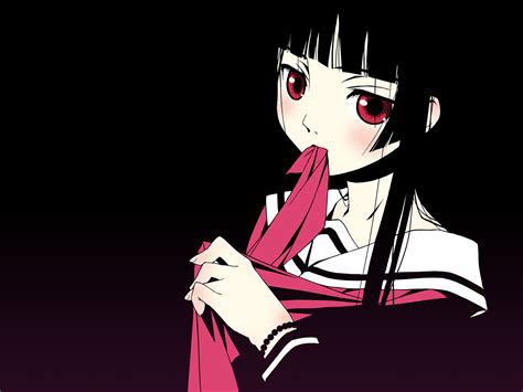 Fondos De Pantalla Enma Ai Chicas Anime Jigoku Shoujo Fondo Simple