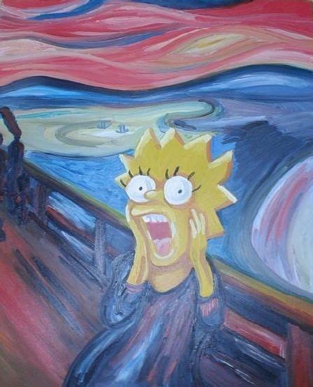 Lisa Simpson The Scream Reproduction Oils On Canvas Art Online