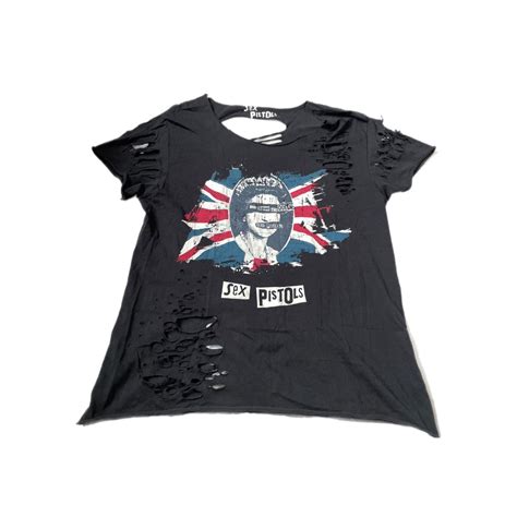 Sex Pistols Japanese Brand Ripped Top Shoulder Depop