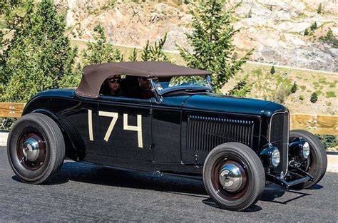 Vintage Hot Rod Driving Down The Road