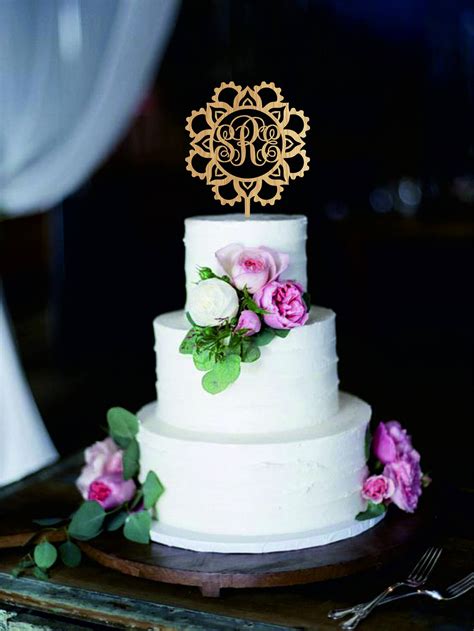 Initial Cake Topper Monogram Cake Topper Ornament Topper Etsy