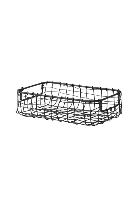 Kurv Cherish Rectangular Wire Basket Svart Dekor Homeroom