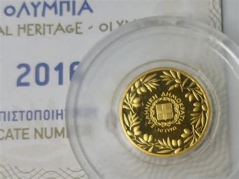 50 EURO GOLDMÜNZE Griechenland 2022 Olympia Gold PP EUR 101 01