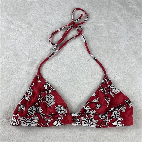 Venus Men S Red And White Bikini And Tankini Tops Depop