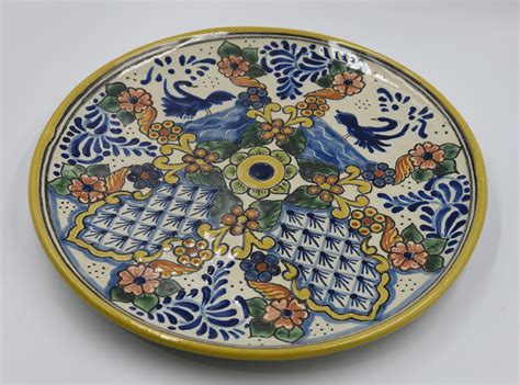Authentic Talavera Decorative Plate Folk Art Wall Hanging Mexican