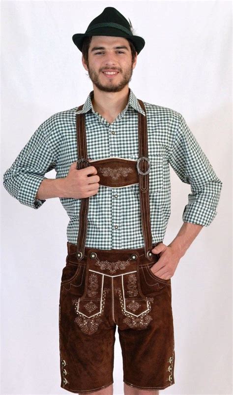 Lederhosen Brown Bt Bergen With Suspenders Lederhosen Oktoberfest