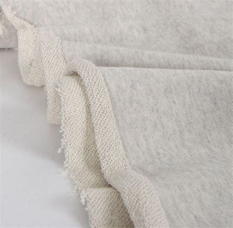 French Terry Knit Fabric Oatmeal By The Yard