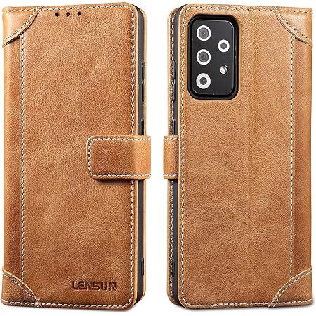 LENSUN Coque pour Samsung Galaxy A52 5G 4G A52s 5G Étui en Cuir