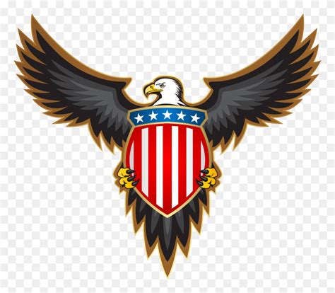 Eagle With American Badge Png Clip Art Gallery - Usa Eagle Clipart - FlyClipart