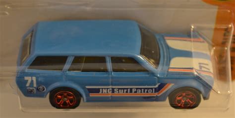 Datsun Bluebird Wagon Blue Custom Made Hot Wheels With Real Rider Rubber Wheels Hw