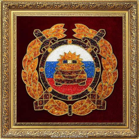 Янтарное панно "Герб ГИБДД", арт. 800421128 — 17600 руб. купить в ...