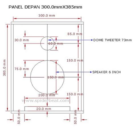 Skema Dan Ukuran Box Speaker Inch X Plus Tweeter Way