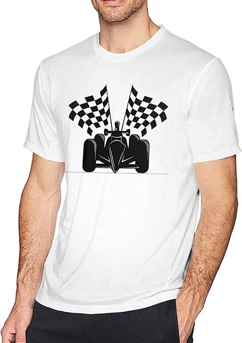 Checkered Flags Race Car Flag T Shirt Men S Short Sleeves Shirt Graphic