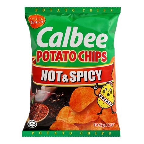 Calbee Potato Chips Hot Spicy 125g Potato Chips Hot Spicy Crispy Chips