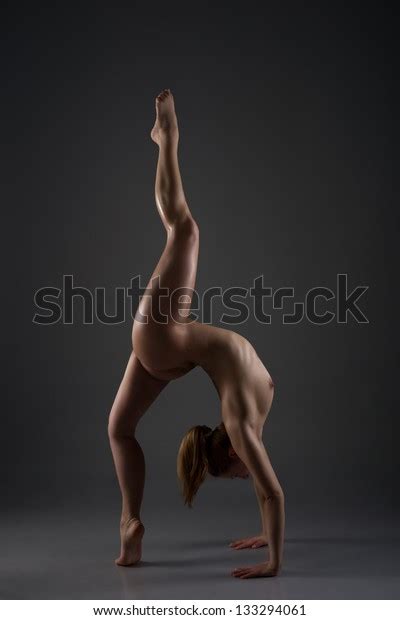Naked Female Gymnast Posing Studio Stock Photo 133294061 Shutterstock