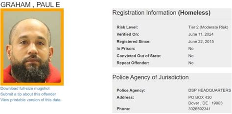 Homeless Sex Offender Notification Delaware State Police State Of Delaware