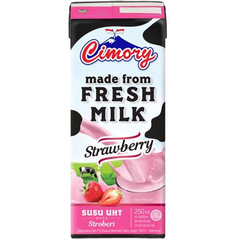 Jual Cimory Fresh Milk Uht Strawberry Ml Shopee Indonesia