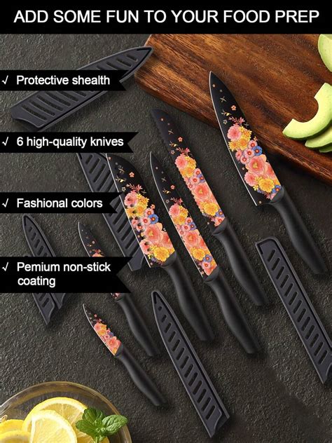 Marco Almond MA67 12 Piece Kitchen Knives Set Colorful And Fashionable