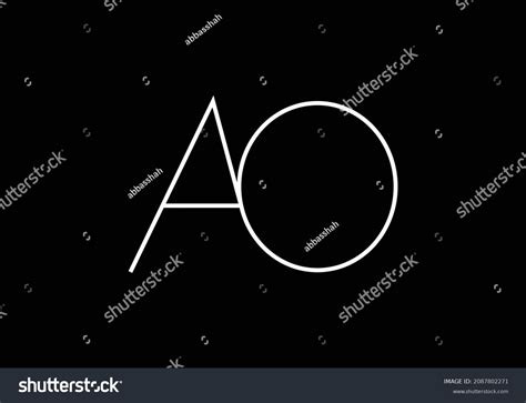 Initials Alphabet Letters Ao Oa Monogram Stock Vector Royalty Free