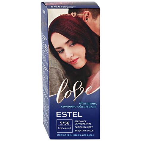 Estel Love Стойкая крем-краска для волос 5/56 бургунский купить по ...