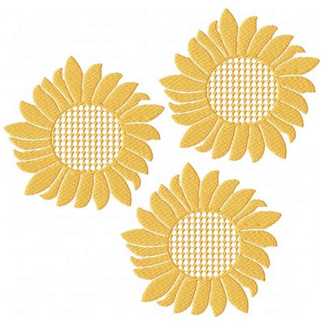 Sunflower Machine Embroidery Designs Flower Patterns Digital Wild Sun