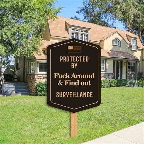 Amazon Yard Sign Protected By Fuck Around And Find Out Home