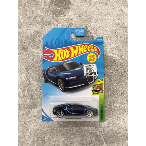 Jual Hot Wheels Bugatti Chiron Biru Factory Sealed Fs Hw Exotics