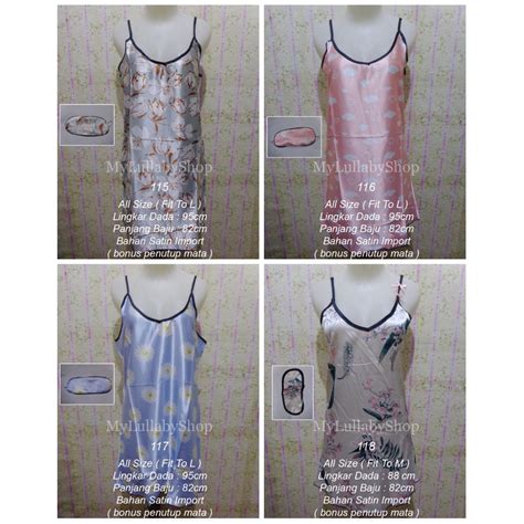 Jual Baju Tidur Lingerie Seksi Daster Import Satin Bonus Penutup Mata Shopee Indonesia