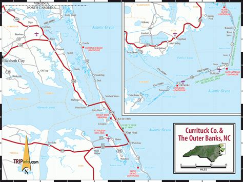 Outer Banks Ferry System Map