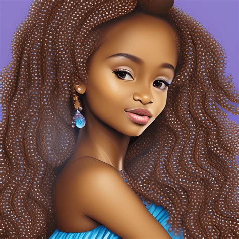 Beautiful Dark Brown Skin Disney Princess Graphic Creative Fabrica