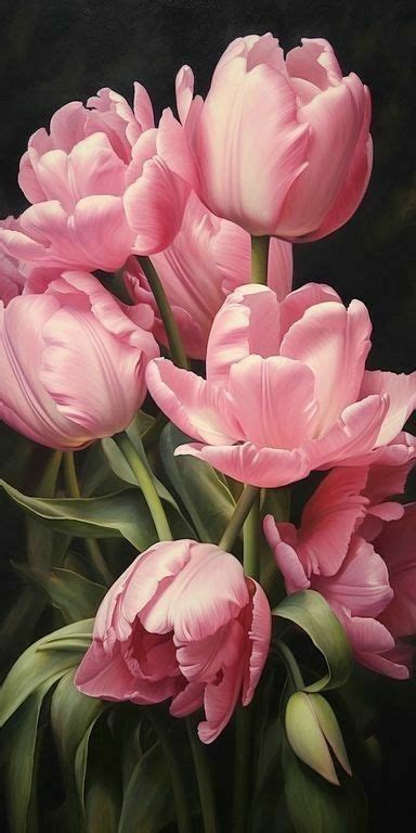 Pin Di Olena Su A I Tulips Quadro Tulipano Fiori Artistici Dipinti