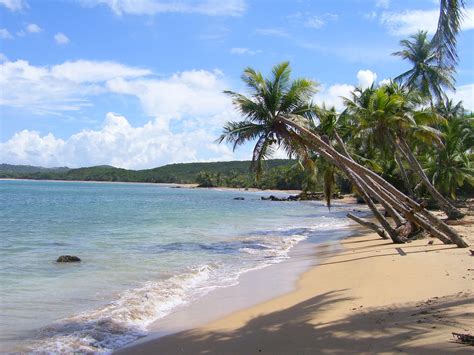 Luquillo beach in Puerto Rico. It lays at the bottom of the El Yunque ...