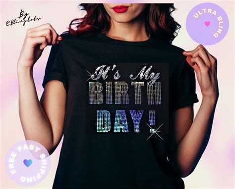 Its My Birthday Bling Shirt Its My Birthday Glitter Tee Birthday