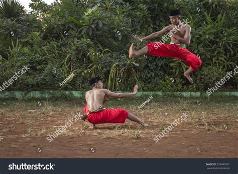 Pencak Silat Indonesian Traditional Martial Art Stock Photo