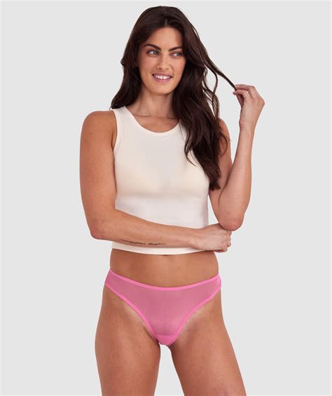 Bras N Things Mesh Basics Bikini Pink
