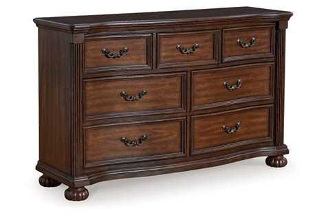 Lavinton Brown Pc Dresser Mirror Chest California King Poster Bed