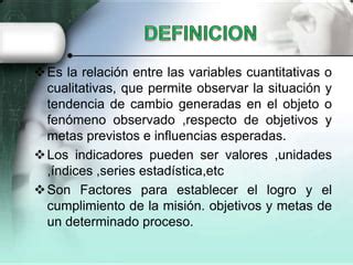 Elaboración de indicadores PPT