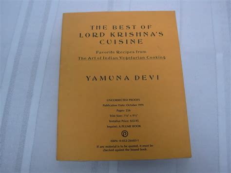 The Best of Lord Krishna's Cuisine: Favorite Recipes from The Art of Indian Vegetarian Cooking ...