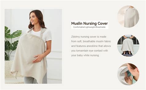 Muslin Nursing Cover For Breastfeeding Breathable 100 Cotton Privacy Nursing